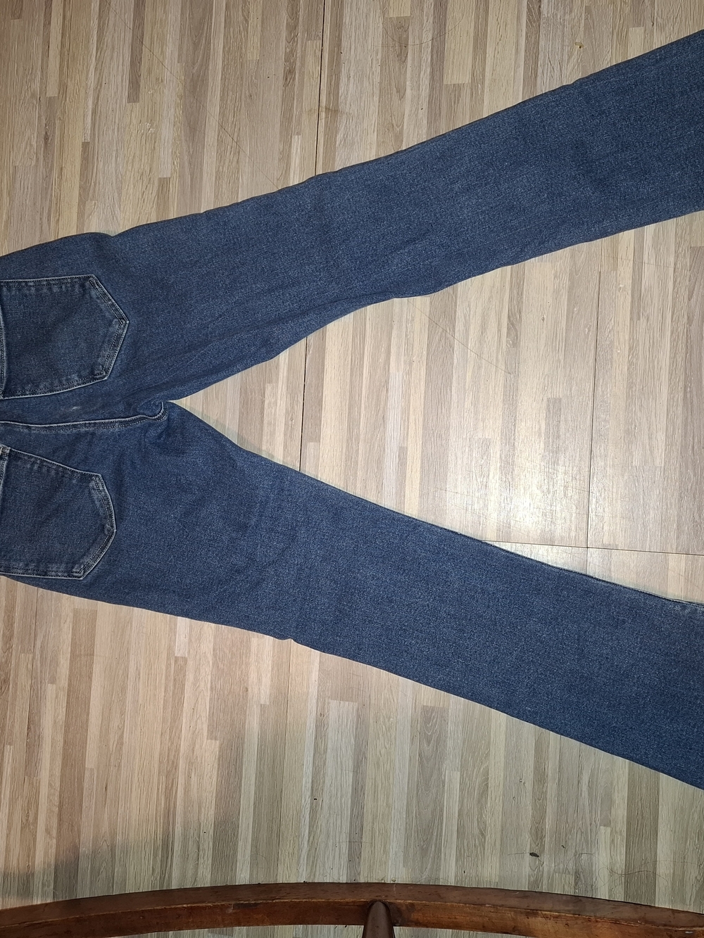 Classic Women's Mid-Rise Straight Leg Jeans in Dark Blue Bootcut